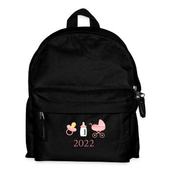 Bébé 2022 Naissance Fille Rose Famille - Sac à dos Enfant - noir - Devant