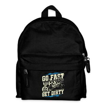 Ride Fast, Get Dirty - Motocross Saying - Kids' Backpack - black - Front