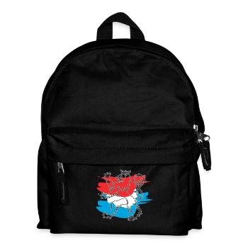 Roude Leiw mat Faarw - Kinder Rucksack - Schwarz - Vorne