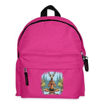 Hirsch Yogi - Kinder Rucksack - Fuchsia - Vorne