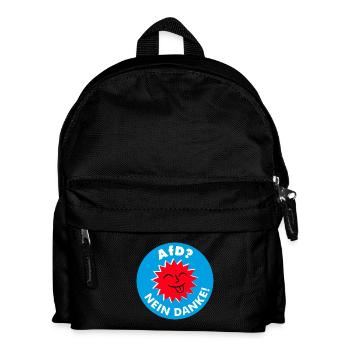 AfD? NEIN DANKE! - Kinder Rucksack - Schwarz - Vorne