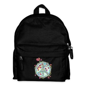 Peace - Kinder Rucksack - Schwarz - Vorne