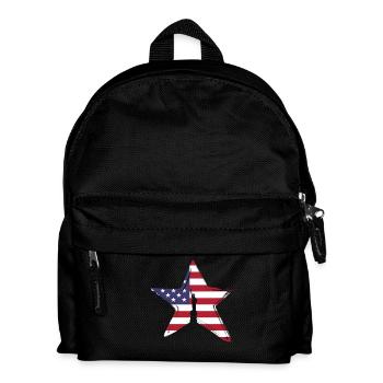 stern amerika freiheit flagge usa star freiheitsst - Kinder Rucksack - Schwarz - Vorne