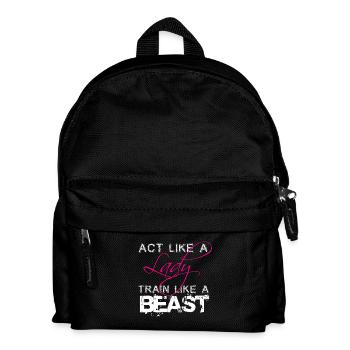 Act Like A Lady Train Like A Beast - Kinder Rucksack - Schwarz - Vorne