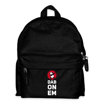 dab on em dabbing panda football touchdown mooving - Kids' Backpack - black - Front