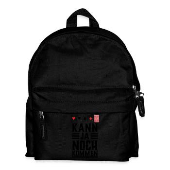 Poker chemise, peut encore venir - Sac à dos Enfant - noir - Devant