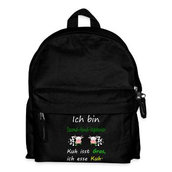 Kuh - Kinder Rucksack - Schwarz - Vorne