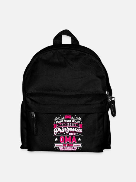 Prinzessin und Oma - Kinder Rucksack - Schwarz