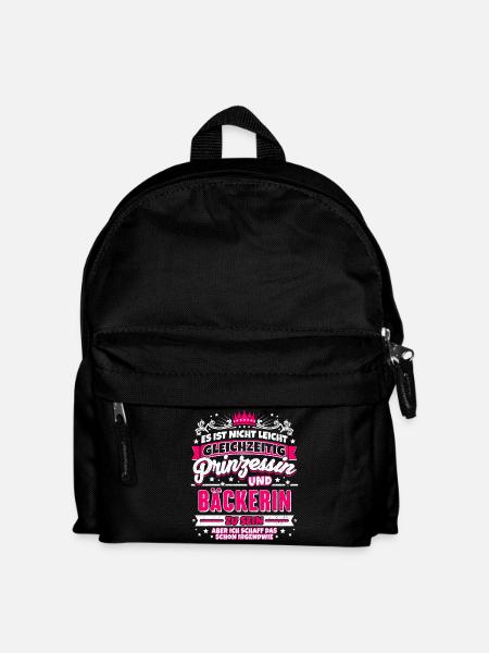 Prinzessin und Bäckerin - Kinder Rucksack - Schwarz