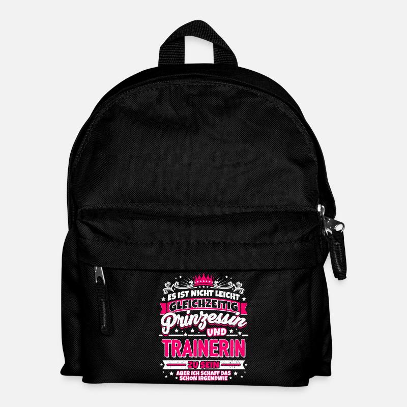 Prinzessin und Trainerin - Kinder Rucksack - Schwarz