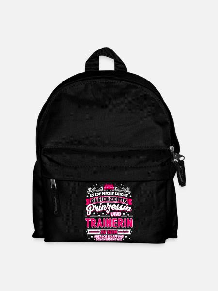 Prinzessin und Trainerin - Kinder Rucksack - Schwarz