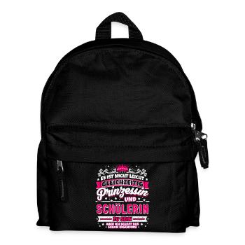 Prinzessin und Schülerin - Kinder Rucksack - Schwarz - Vorne