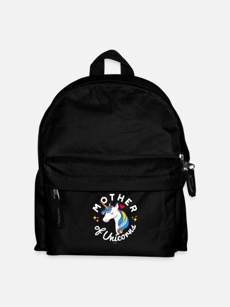 Mother of Unicorns Blue (Cute Gift for Moms) - Kids' Backpack - black