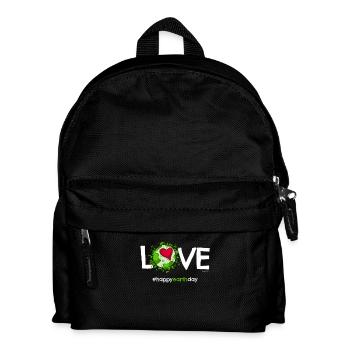T-shirt de jour de la terre heureux « L'amour » - Sac à dos Enfant - noir - Devant