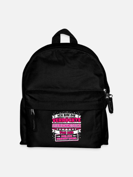 Lustiges Shirt Verrückte Steuerfachangestellte - Kinder Rucksack - Schwarz