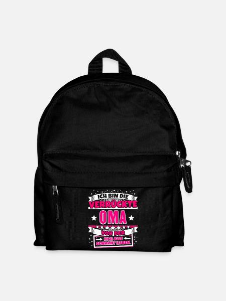 Lustiges Shirt Verrückte Oma - Kinder Rucksack - Schwarz