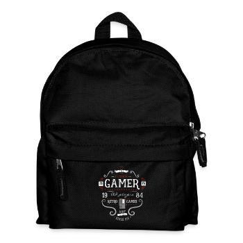 retro game nerd it geek play 1984 8bit console lol - Kinder Rucksack - Schwarz - Vorne