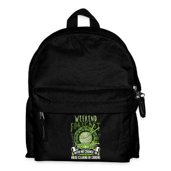 Weekend Forecast - Knitting - EN - Kinder Rucksack - Schwarz - Vorne