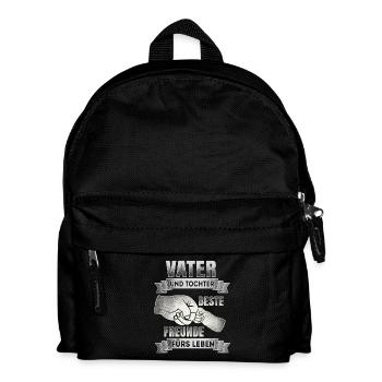 Vater und Tochter - Beste Freunde - DE - Kinder Rucksack - Schwarz - Vorne