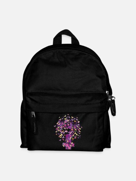 Fem Symbol support Feminism unterstützt Feminismus - Kinder Rucksack - Schwarz