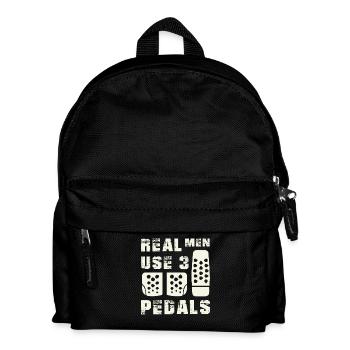 Real Men Pedals Shirts - Kids' Backpack - black - Front