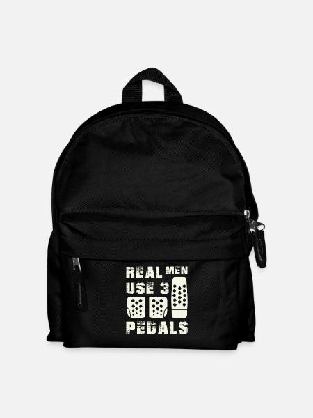 Real Men Pedals Shirts - Kinder Rucksack - Schwarz