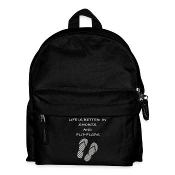 La vie est meilleure en short et tongs sort - Sac à dos Enfant - noir - Devant