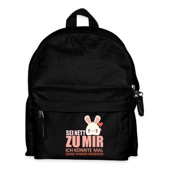 Ich könnte mal deine Kinder erziehen - Kinder Rucksack - Schwarz - Vorne