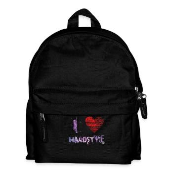 I love hardstyle techno hardtech raver festival - Kids' Backpack - black - Front