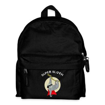 super sloth Faultier chillen lazy sleep nerd lo - Kids' Backpack - black - Front