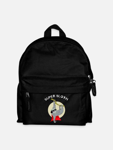 super sloth Faultier chillen lazy sleep nerd lo - Kids' Backpack - black