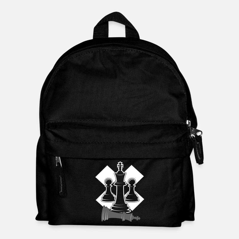 Chess - Chess figures - Kids' Backpack - black