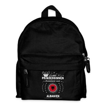 Heimat Prinzessinnen kommen ALBANIEN - Kinder Rucksack - Schwarz - Vorne
