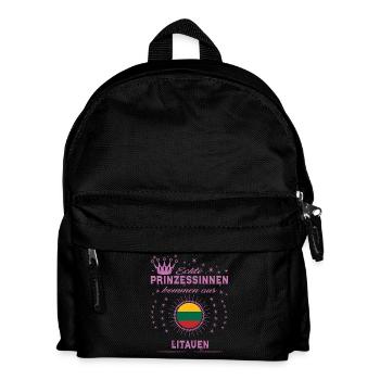 Prinzessinnen kommen aus LITAUEN - Kinder Rucksack - Schwarz - Vorne