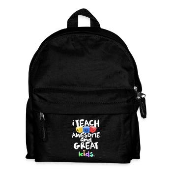 Ich lehre Awesome Great Kids ABC Lehrer Geschenk - Kinder Rucksack - Schwarz - Vorne