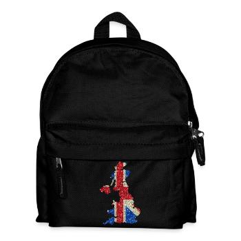 Grande carte Bretagne drapeau Glitter fierté locale - Sac à dos Enfant - noir - Devant
