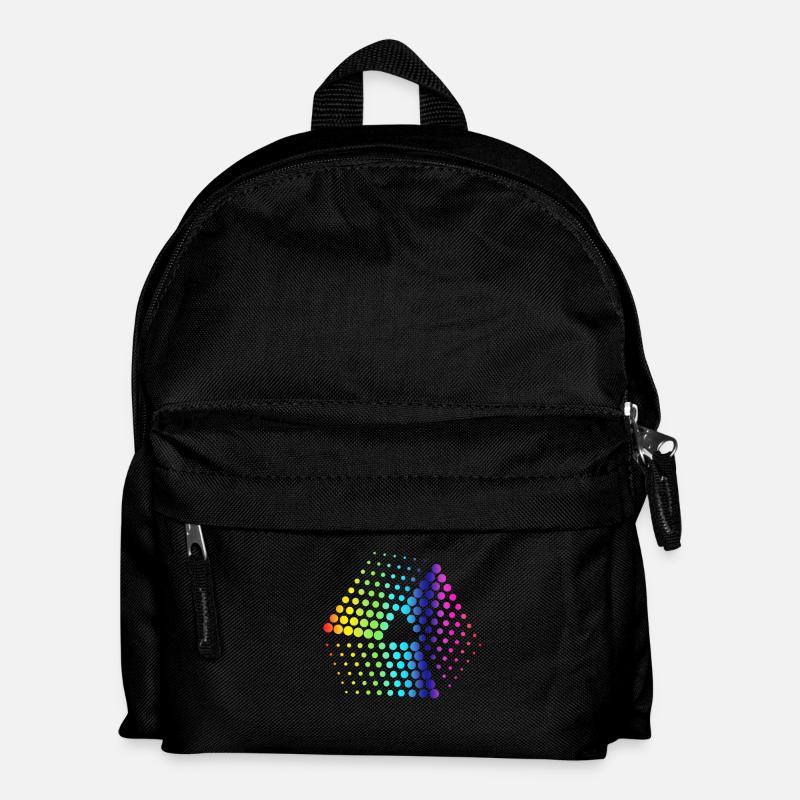 abstract dots - Kids' Backpack - black