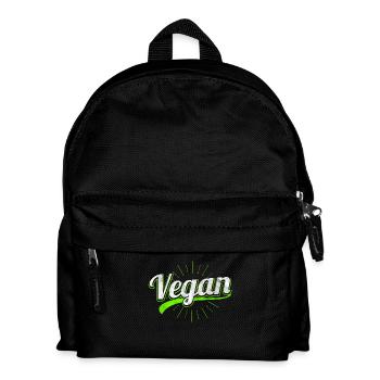 Ich bin Veganer - Kinder Rucksack - Schwarz - Vorne