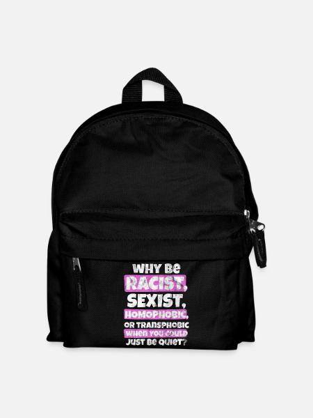 Sei kein Rassist, LGBT - Kinder Rucksack - Schwarz