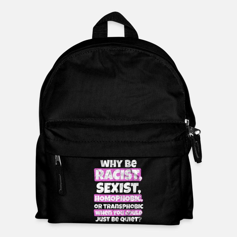 Sei kein Rassist, LGBT - Kinder Rucksack - Schwarz