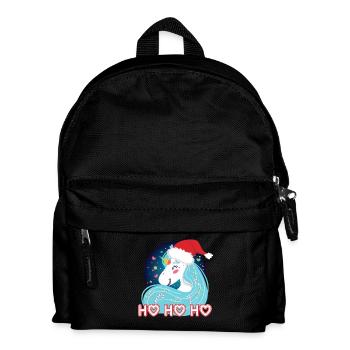 Ho ho ho Christmas unicorn - Kids' Backpack - black - Front