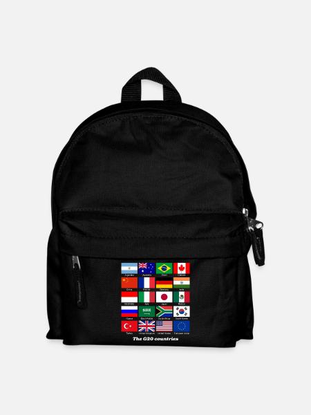 G20 flag - Kids' Backpack - black