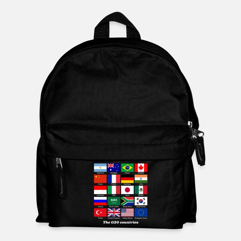 Flagge G20 - Kinder Rucksack - Schwarz