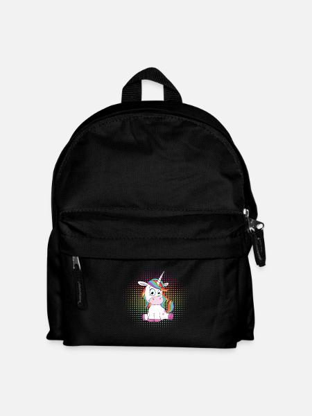 Süßes Einhorn - Kinder Rucksack - Schwarz