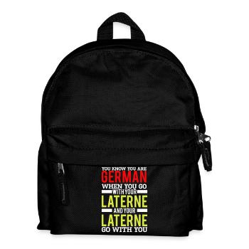 Sankt Martins Umzug - Geh mit deiner Laterne - Kinder Rucksack - Schwarz - Vorne
