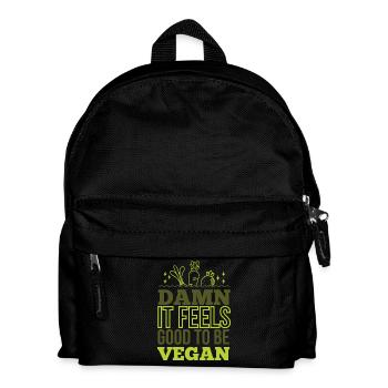 Damn it feels good to be Vegan | Vegan sein rockt! - Kinder Rucksack - Schwarz - Vorne