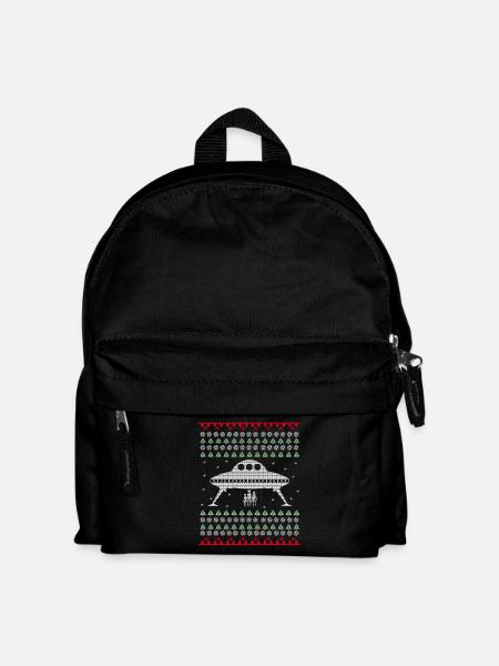 UFO Ugly Xmas Sweater Gift Christmas - Kids' Backpack - black