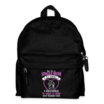 Maman célibataire - mère célibataire - Sac à dos Enfant - noir - Devant