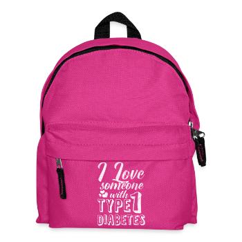 Shirt für Diabetiker typ 1 - Kinder Rucksack - Fuchsia - Vorne