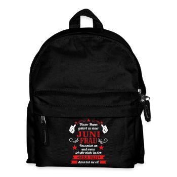 Mann vergeben an eine Juni Frau Geschenk - Kinder Rucksack - Schwarz - Vorne
